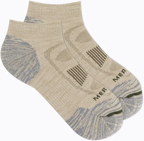 Vista 2 de Merrell Calcetines de lana acolchada zonificada para hombre y mujer, 1 par, soporte de arco transpirable