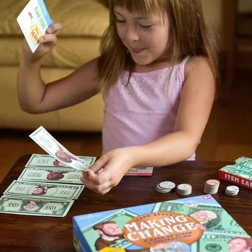 Vista 6 de eeBoo Juego de matemáticas para hacer cambios con dinero de juego, monedas