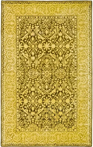 Vista 20 de SAFAVIEH Silk Road Collection SKR213G - Alfombra decorativa de lana tradicional hecha a mano, 2 x 3 pies, color granate y marfil