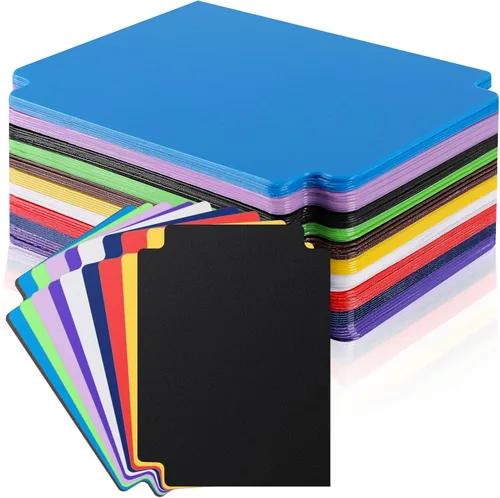 Vista 11 de 60 piezas de separadores para tarjetas de juego negros, separadores de cartas para juegos de mesa TCG, organizador de almacenamiento para reunión