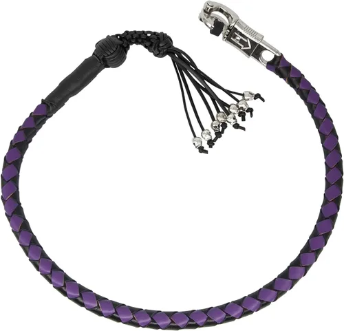 Vista 14 de Biker Whip - Látigo para motocicleta de 36 pulgadas, accesorios de manillar para motocicleta, látigos trenzados de cuero genuino para motocicletas