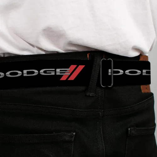 Vista 4 de Buckle-Down Cinturón de seguridad - Dodge Red Rhombus REPEAT - 1.5 pulgadas de ancho - 32-52 pulgadas de largo