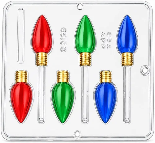 Vista 5 de Bombilla de Navidad Luz Lollipop Chocolate Candy Mold Navidad 2129