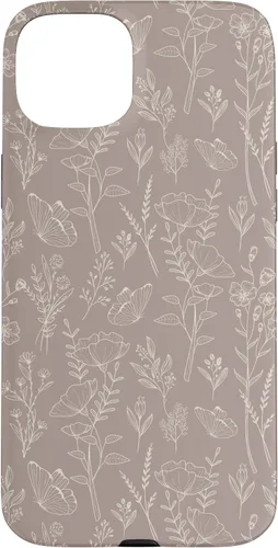 Vista 9 de Butterfly Meadow - Carcasa para iPhone 16, diseño botánico de flores silvestres