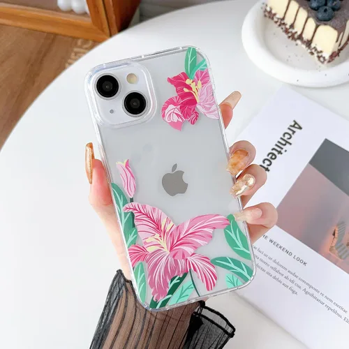 Vista 7 de DEFBSC Compatible con iPhone 11, diseño de estampado de flores, funda de TPU suave para teléfono, delgada, elegante, a prueba de golpes, para Negro