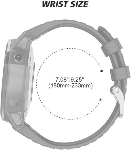 Vista 7 de ANCOOL Compatible con banda Fenix 6X/7X de 26mm Quickfit, correa de silicona suave de repuesto para relojes inteligentes Fenix 5X/Fenix 8 de Verde