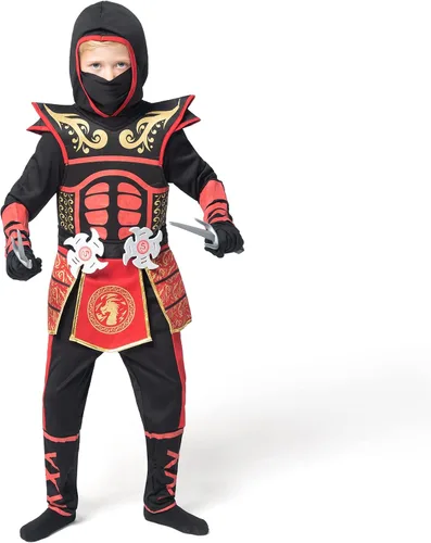 Vista 3 de Spooktacular Creations Disfraz de ninja escarlata para niño