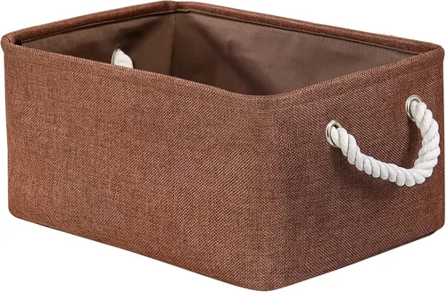 Vista 79 de TheWarmHome Contenedores de almacenamiento para estantes, tamaño mediano, 3 unidades, 13.8 pulgadas de largo x 9.8 pulgadas de ancho x 6.7 pulgadas