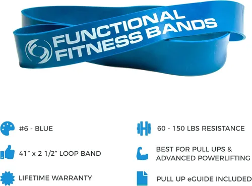 Vista 2 de Functional Fitness Banda de resistencia, elige entre 7 bandas de tensión, 5–200 libras de resistencia para movilidad, estiramientos, pilates