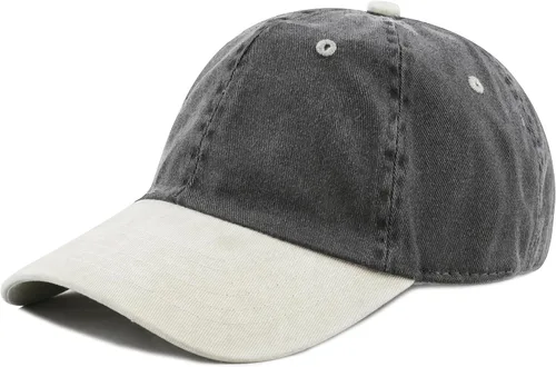 Vista 8 de The Hat Depot 100% algodón pigmento teñido de perfil bajo sombrero de papá seis panel casquillo 1. Negro.