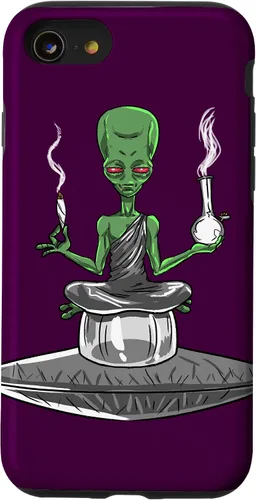 Vista 18 de Alien Smoker Bong Funny ET 420 Weed Space - Funda de regalo para iPhone 17