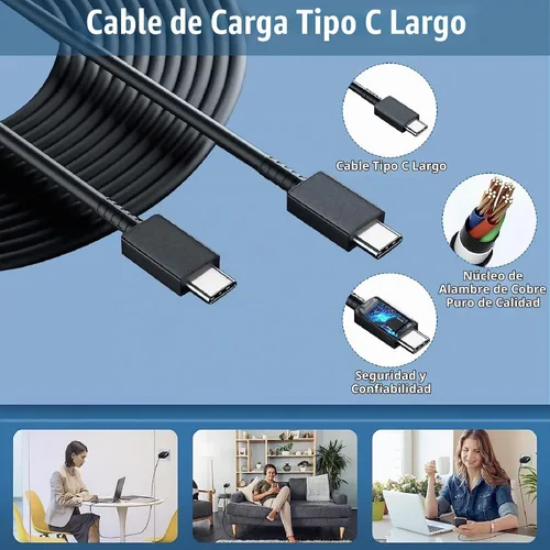 Vista 6 de Cargador Samsung de carga súper rápida de 25 W, USB C, bloque de cargador de pared con cable de carga tipo C de 5 pies, compatible con Samsung