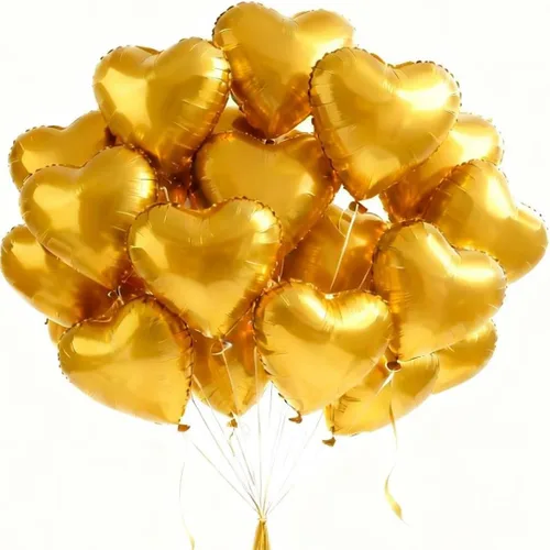 Vista 23 de 100 globos en forma de corazón de 5 pulgadas, globos de aluminio de Mylar de papel de aluminio para decoración de mujeres y niñas, día de San