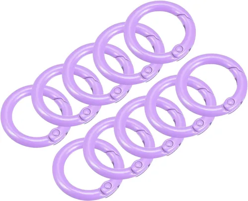 Vista 12 de uxcell Anillos redondos de resorte, hebilla de gatillo para bolsos, monederos, llavero