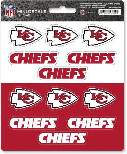 Vista 10 de FANMATS NFL - Juego de calcomanías unisex para adolescentes, mini paquete de 12