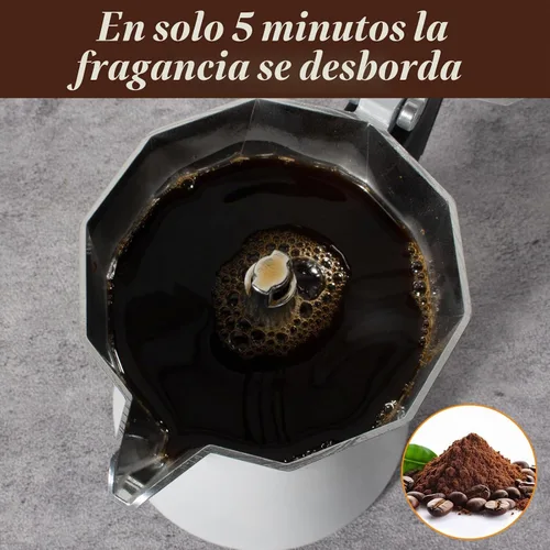 Vista 6 de LAOION Olla de Moka, Cafetera de Espresso de 6 Tazas, Cafetera de Espresso de 300ml Portátil para Estufa, Cafetera Percoladora Compatible con Placas