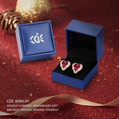 Vista 6 de CDE - aretes de alas de ángel para mujer, chapado en rodio, joyería de Navidad para niñas y mujeres