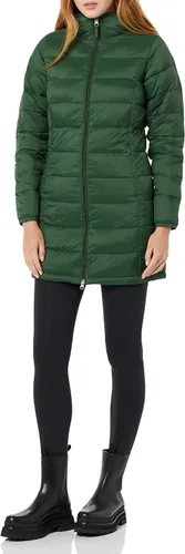 Vista 3 de Tienda Essentials - Abrigo acolchado, ligero y resistente al agua con capucha para mujer, disponible en talla extragrande