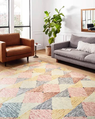 Vista 8 de Loloi II Spectrum Collection SPE-03 Charcoal/Multi 2'-3" x 3'-9" Accent Rug