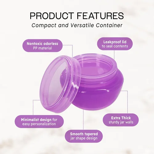 Vista 2 de Beauticom - Frascos (0.35 oz / 0.3 fl oz) esmerilados con revestimiento interior para guardar exfoliantes, aceites, ungüentos, cremas, lociones