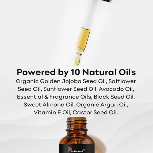 Vista 5 de BAHAWAT Aceite para barba, acondicionador y suavizante de aceite para barba de alta calidad, aroma de barbería, elimina la picazón de la barba