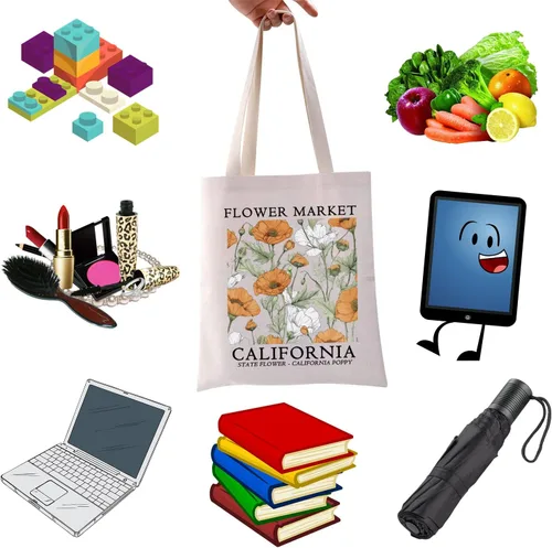 Vista 5 de WCGXKO Bolsa ecológica para viaje de California y regalo de Arizona