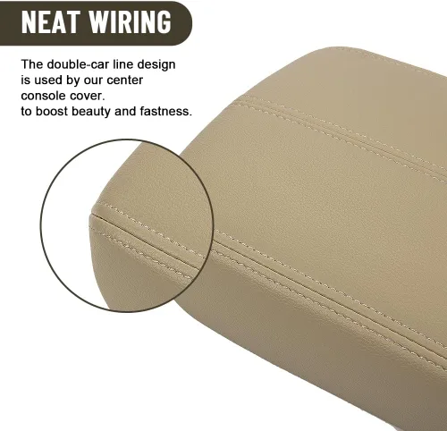 Vista 3 de Funda de reposabrazos para automóvil de repuesto para Honda Accord 2008-2012, protector de consola central de cuero PU, almohadilla impermeable