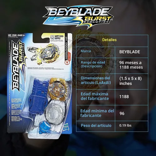 Vista 5 de BEYBLADE Paquete de inicio Burst Evolution Horusood H2
