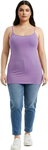 Vista 403 de Emmalise Camisola larga casual básica para mujer, con tirantes ajustables, top en capas