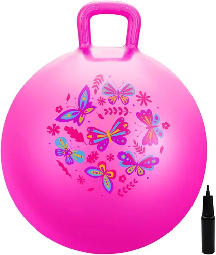 Vista 15 de Pelota saltarina, juguetes de dinosaurio para saltar para niños, pelota hinchable de 18 pulgadas con asa, juguetes saltarines azules inflables