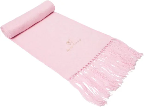 Vista 2 de Auténtica bufanda de alpaca Camargo con logotipo cosido de alpaca