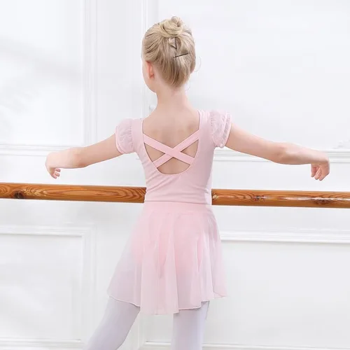 Vista 4 de DIPUG Leotardos de ballet para niñas, combo de leotardo de baile extraíble para niñas pequeñas