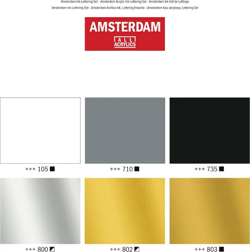 Vista 4 de Amsterdam Set de tinta Lettering, nosotros: talla única, Multi
