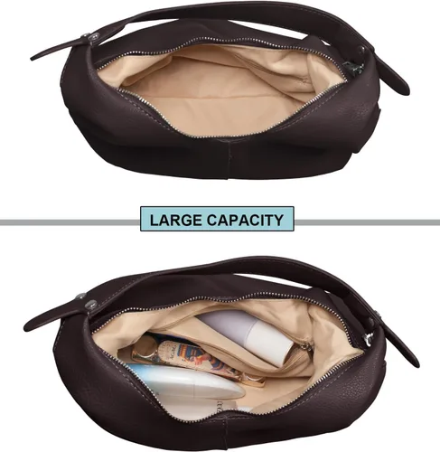 Vista 5 de NIUEIMEE ZHOU Bolsos Hobo para mujer, estilo retro, de cuero vegano, bolso de mano