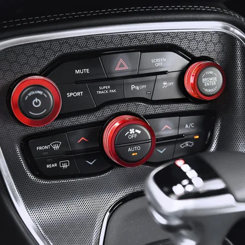 Vista 9 de Auprite Cubiertas de perilla de control de clima para Dodge Challenger/Charger 2015-2023, para Chrysler 300 300s 2015-2022 2023