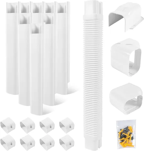 Vista 9 de LyPrem 3,0 m Mini juego de fundas para línea dividida 7,6 cm Kit de fundas de línea PVC para aire acondicionado mini dividido y central & Bomba