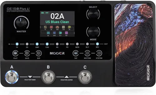 Vista 7 de MOOER GE150 Pedal Multiefectos de Modelado de Amplificador de Guitarra Eléctrica Procesador Portátil de Múltiples Efectos con Expresión y Carga IR