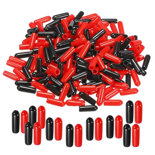 Vista 38 de MECCANIXITY 50 unids tapas de goma Surtido de 0.079 in PVC vinilo tornillo rosca protector para tornillo tornillo negro rojo