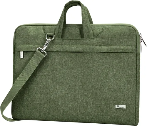 Vista 16 de Voova Bolsa para laptop de 13 14 pulgadas, funda impermeable para computadora con correas para el hombro y asa compatible con MacBook Air 13 Negro