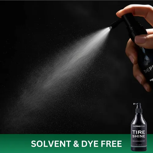 Vista 9 de THEPROSTUFF® Spray para brillo de neumáticos, sin eslinga, revestimiento de apósito de neumáticos negro satinado