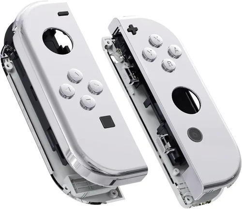 Vista 23 de eXtremeRate DIY Replacement Shell Buttons for Nintendo Switch & Switch OLED, Blue Soft Touch Custom Housing Case with Full Set Button for Joycon