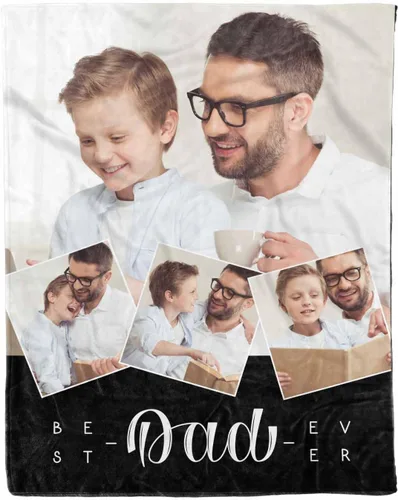 Vista 20 de D-Story Mantas para papá, manta de regalo personalizada de hija, manta para el Día del Padre, regalos para papá de parte de la hija, manta con fotos