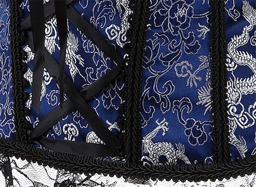 Vista 5 de Corsé de princesa renacentista con mangas fruncidas florales elegantes para mujer