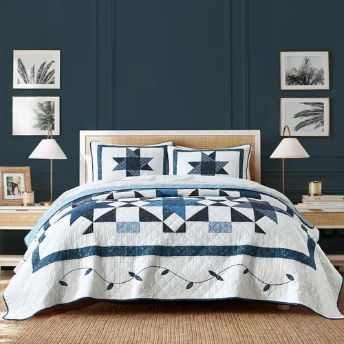 Vista 12 de Secgo Juego de edredón twin para cama - Edredones 100% algodón tamaño twin, colchas negras con 2 fundas de almohada, ropa de cama ligera reversible