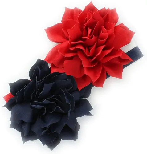 Vista 48 de Diademas de flores de pétalos para bebés y niñas, par elástico para niños pequeños