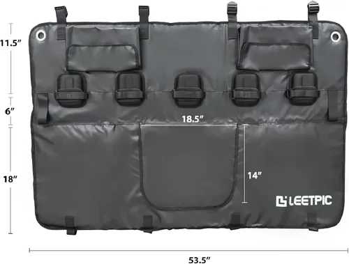 Vista 5 de Almohadilla Resistente para Compuerta de Bicicleta para Camionetas - Antideslizante, Impermeable y Protección Acolchada que se Adapta a la Mayoría