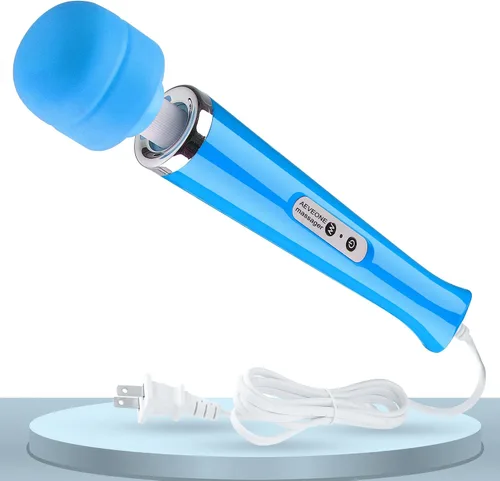 Vista 9 de AEVEONE Dispositivo de masaje personal - Masajeador de vibración de mano - Potente varita con cable - Lo mejor para viajar - El estrés mágico lejos