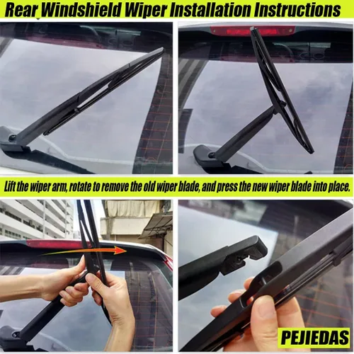 Vista 6 de Limpiaparabrisas trasero de 10 pulgadas, repuesto para Nissan Pathfinder 2022-2025, Mini Cooper F55 F56 2014-2022, estilo OE