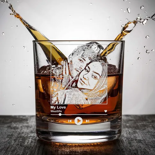 Vista 6 de Vaso de whisky personalizado, regalo para novio, vasos de whisky grabados personalizados, regalos de bourbon para marido, hombre, regalos