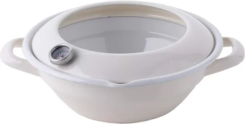Vista 14 de Fuji enamel Tempura Pot 9.4 in (2.8L) con termómetro TP-24 ? BK